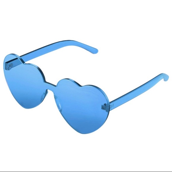 Blue Heart Shaped sunglasses - Picture 1 of 4